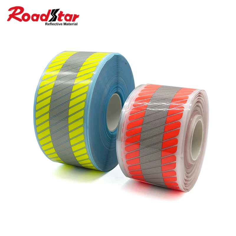 Roadstar reflektif Heat-transfer Vinyl Film reflektif besi pada kain pakaian Tape RS-73WT-DK 5cmX3m 5cmX5m