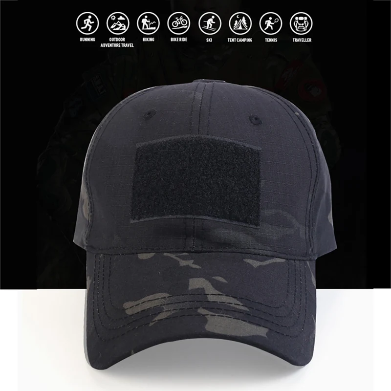 Taktyczny czapka wojskowa sportowy Snapback w paski czapka militarna oddychająca kapelusz kamuflażowy prostota wojskowa czapka polująca na kamuflaże