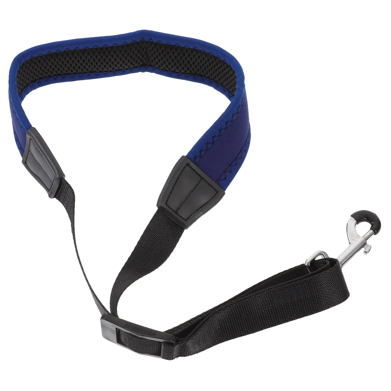 

Saxophone Strap Adjustable Blue Metal Hook Suitable for Alto Tenor Sax Universal Musical Instrument Accessory Neckband Shoulder