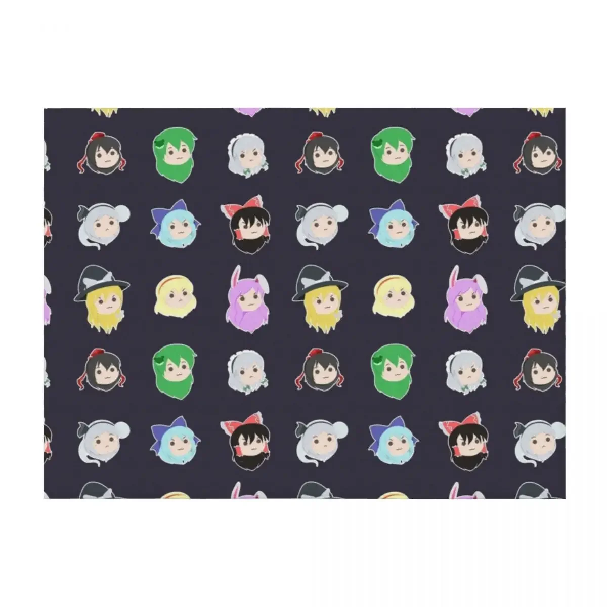 

Touhou Headcuties [Estampado] (Transparent Version) Throw Blanket Picnic anime Hairys Sofas Blankets