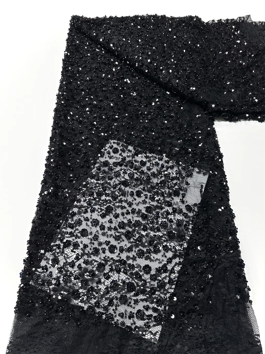 الأفريقي النيجيري تول الترتر الدانتيل 2025 نسيج عالي الجودة التطريز مطرز النسيج فستان فرنسي حفلة موسيقية ثوب للخياطة #1