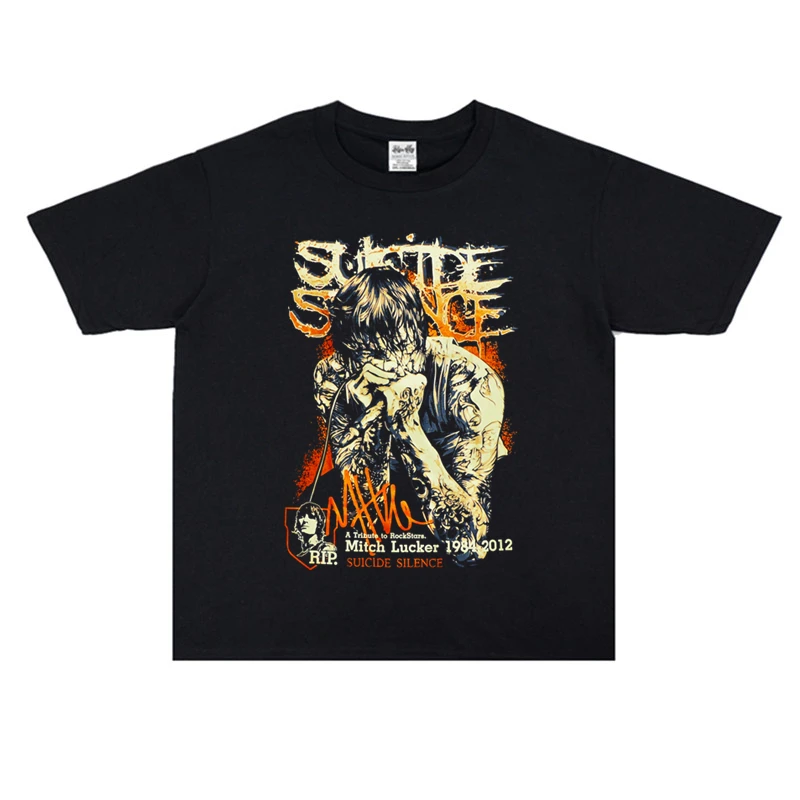 Suicide Silence Dead Core Hard Rock Suicide Silence Band imprimé T-shirt à manches courtes pur coton haute qualité marque de luxe