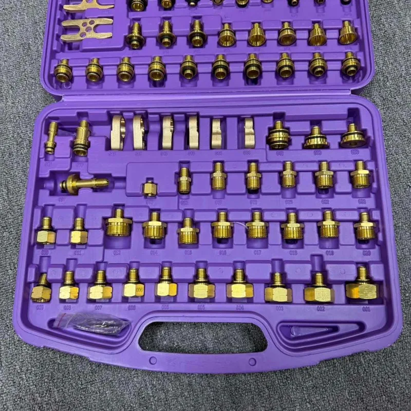 Detector de fugas de coche, herramienta de reparación de automóviles, excavadora de vehículos, aire acondicionado, condensador, 56 piezas