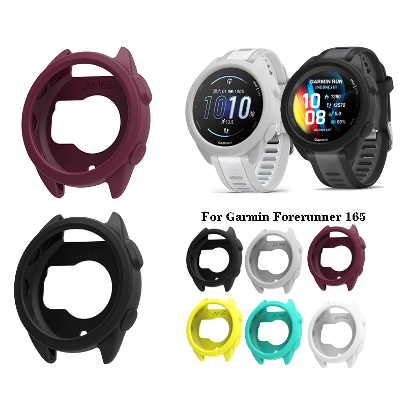 

Silicone Soft Frame Bumper Armor Deisgn Cover Case For Garmin Forerunner 165 Music