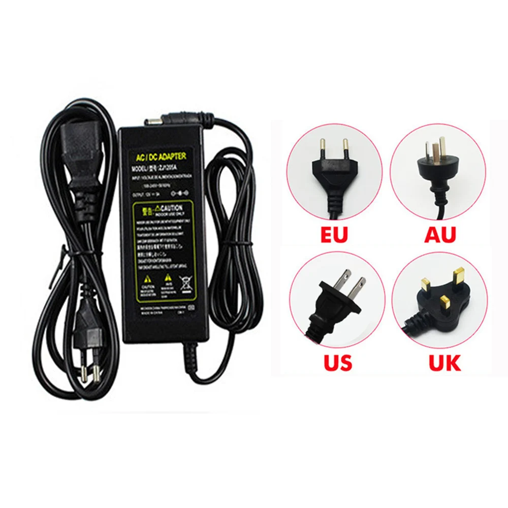 WOOPKER AC 110V-220V DC 24V 5A Power Adapter Transformer Converter for LED Light Strip Charger Conversion EU US AU UK Plug