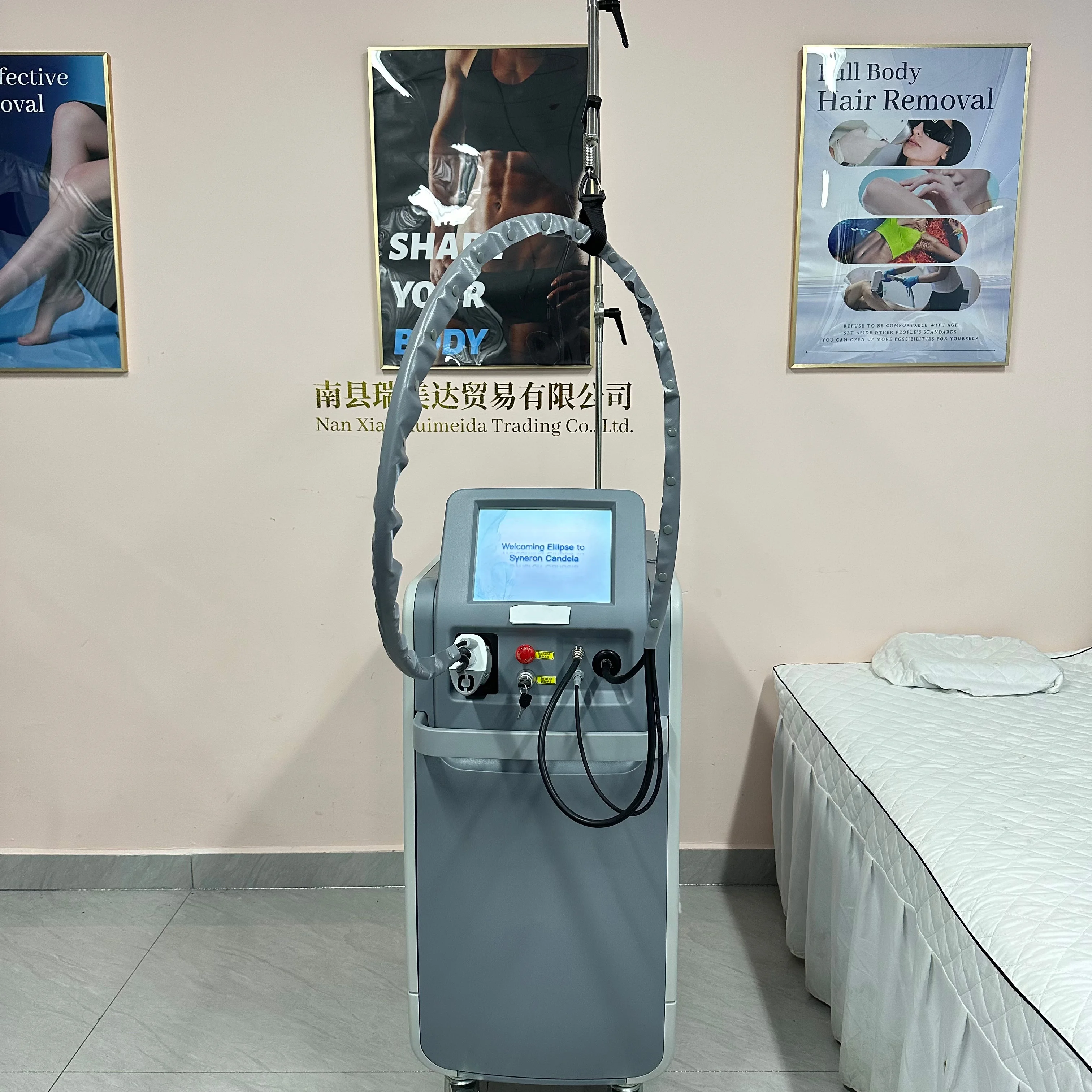 755nm 1064nm Alexandrite Long Pulse Laser Hair Removal Machine, Dual Wavelength with Advanced Cooling System, Professional Hair