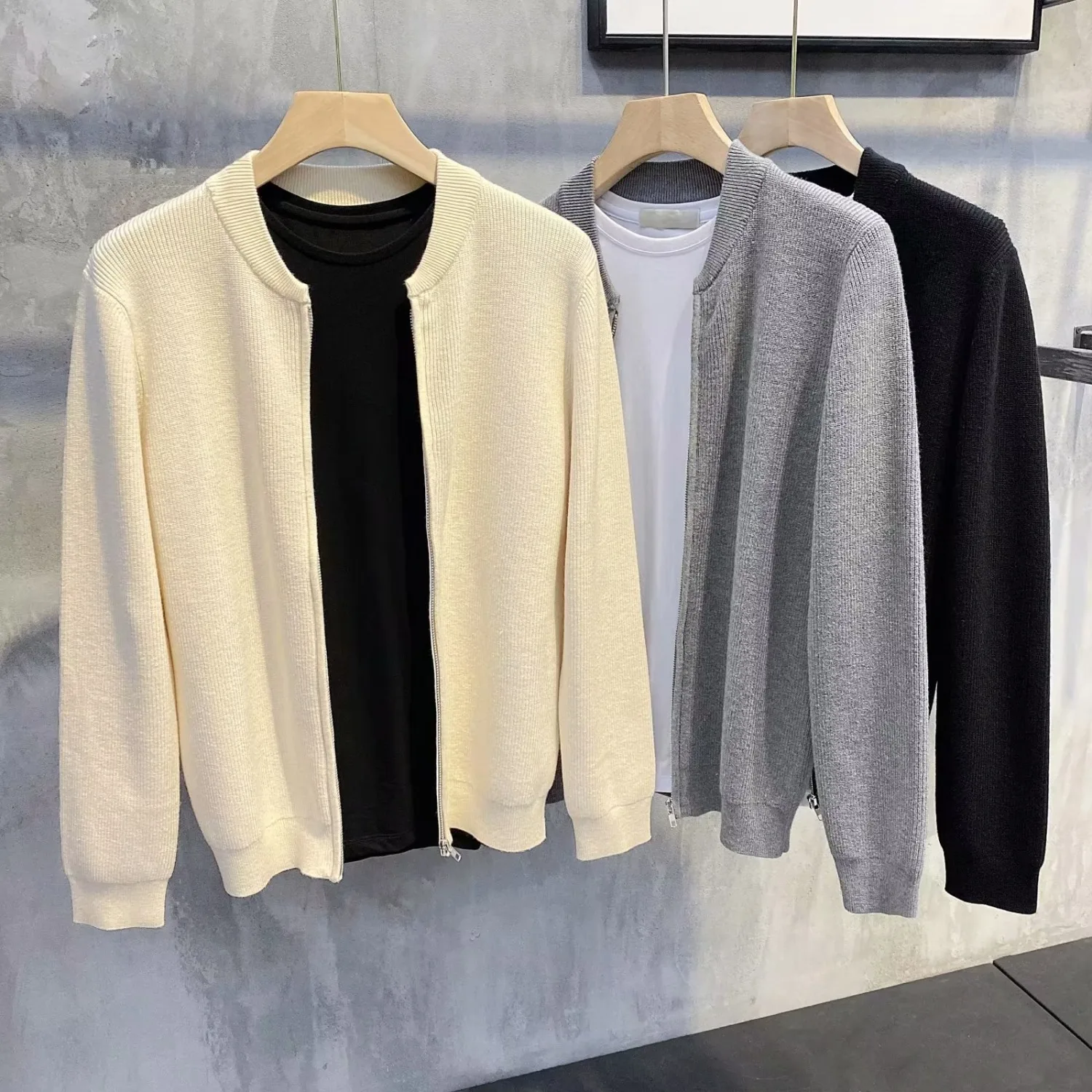 

Men's Knitted Cardigan Sweater Large Size 250 Pou Retro Sle Long Sve Thiened Autumn Winter Jaet Korean Version