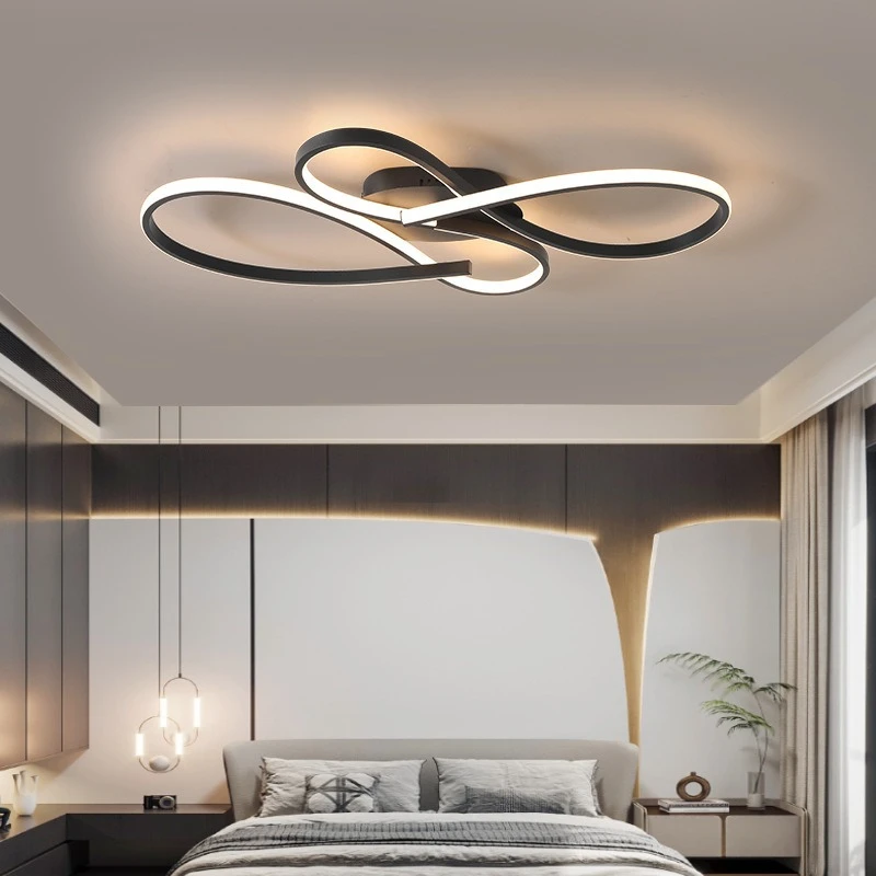 LED Main Bedroom Ceiling Lamp Minimalist Modern Irregular Living Room Lights Bedroom Dining Room Study Light Fixtures