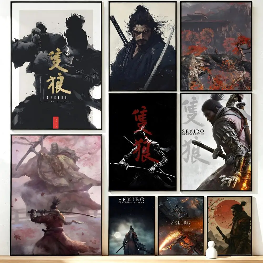 Modern Aesthetic Wall Art Poster game Sekiro: Shadows Die Twice Poster for Office Home Decor Interior Large Wall Picture Print