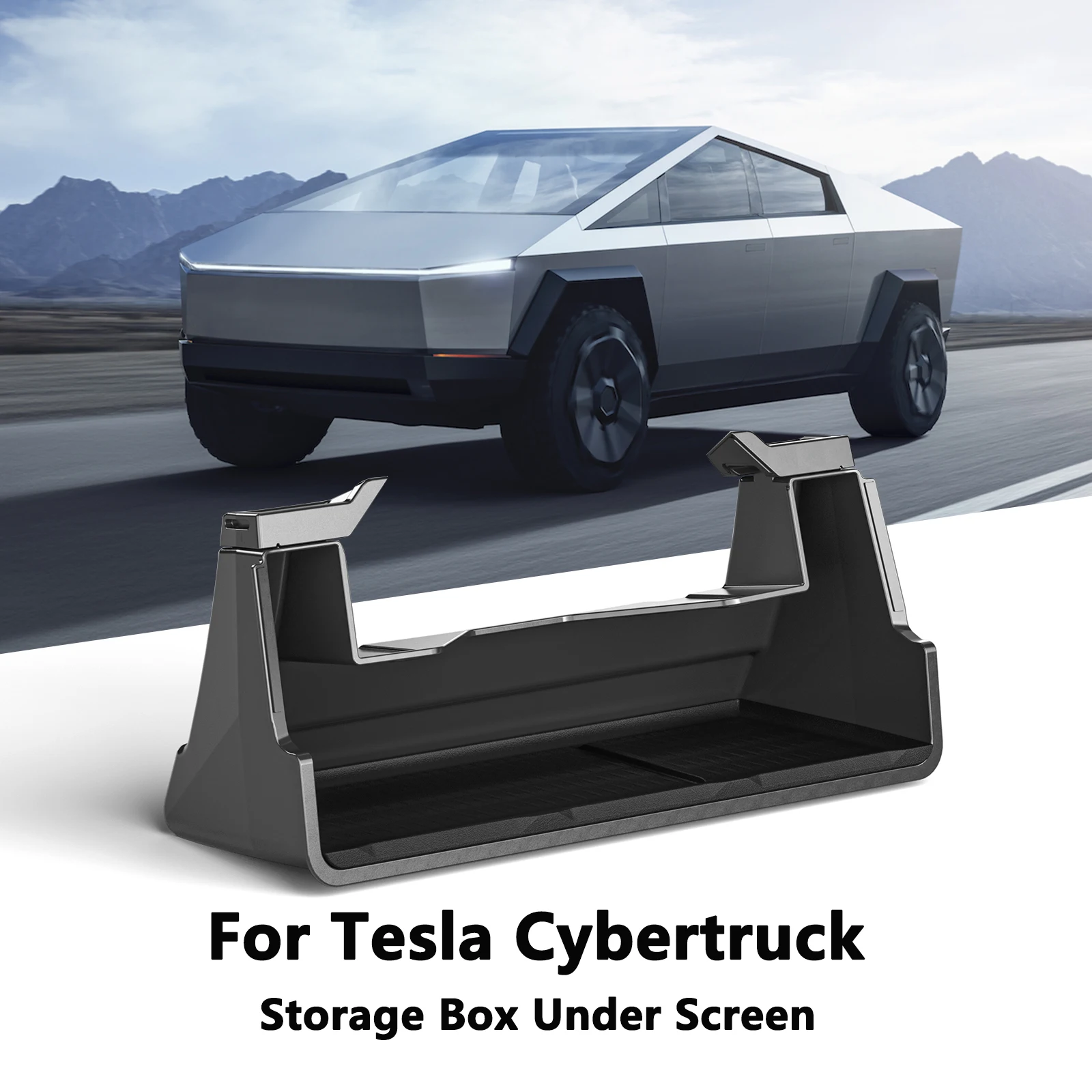 Tesla Cybertruck 중앙 제어 숨겨진 주최자 케이스 티슈 홀더 트레이 자동차 인테리어 액세서리 용 스크린 보관함 아래
