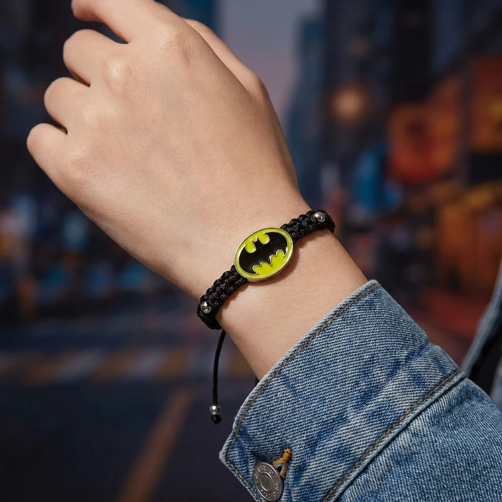 New Handwoven Black String Rope Bracelet for Women and Men Unisex Bat Spider Adjustable Braided Bracelet Jewelry Wholesale