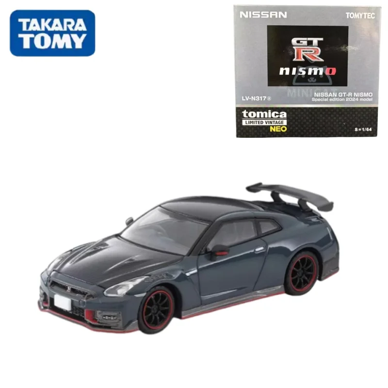 TAKARA TOMY Tomytec 1:64 TLV LV-N317a NISSAN GT-R NISMO alloy compression shaft miniature model, boy toy,children's holiday gift