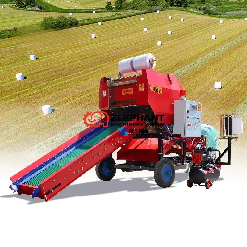 Corn Silage Baler Machine Hay Baler Agricultural Forage Silage Equipment for Farm Grass Straw Baling Processing Operations