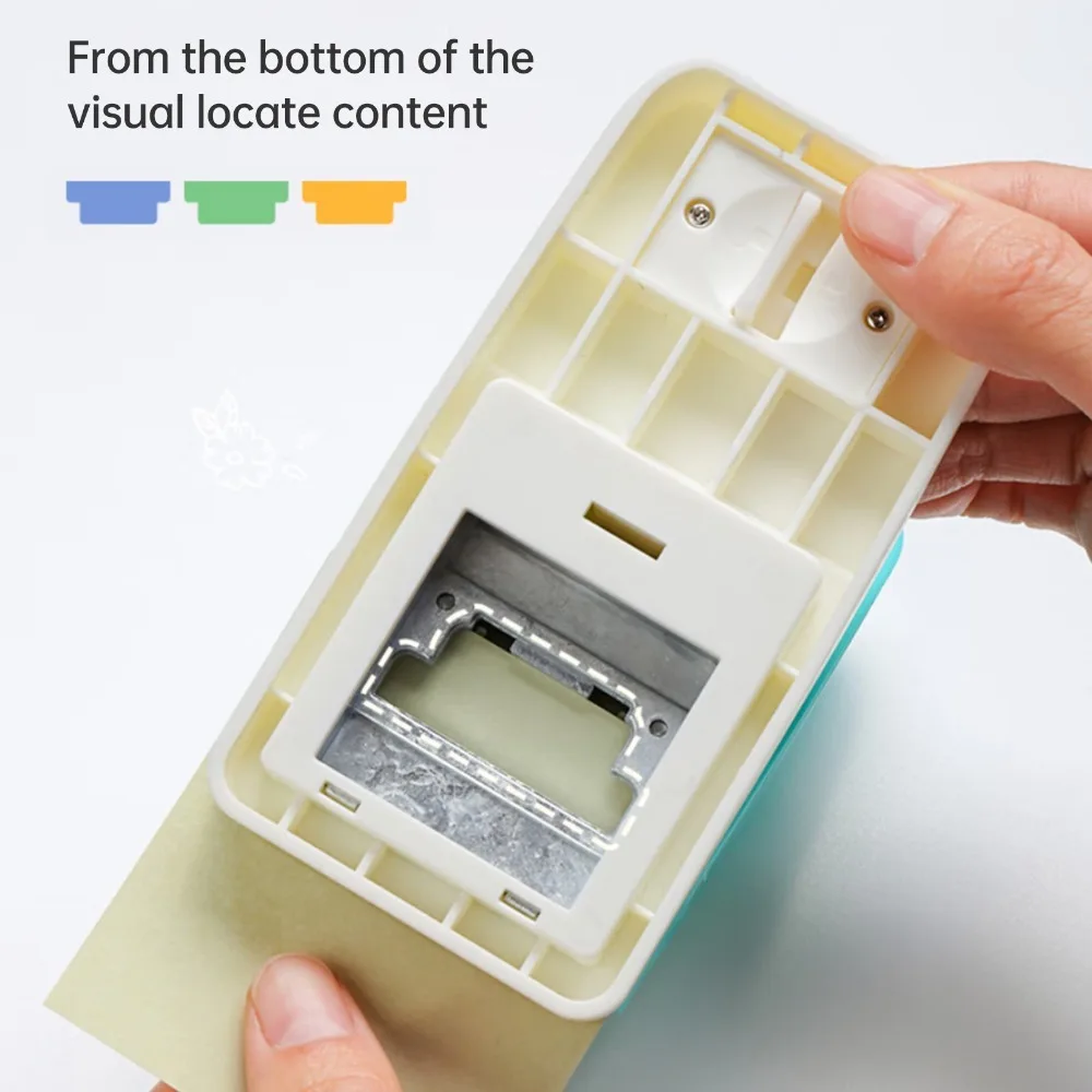 Portable ABS Tab Punch Manually Operated DIY Index Tabs Label Puncher Quick and Easy Embossing Index Sticker Puncher Journaling