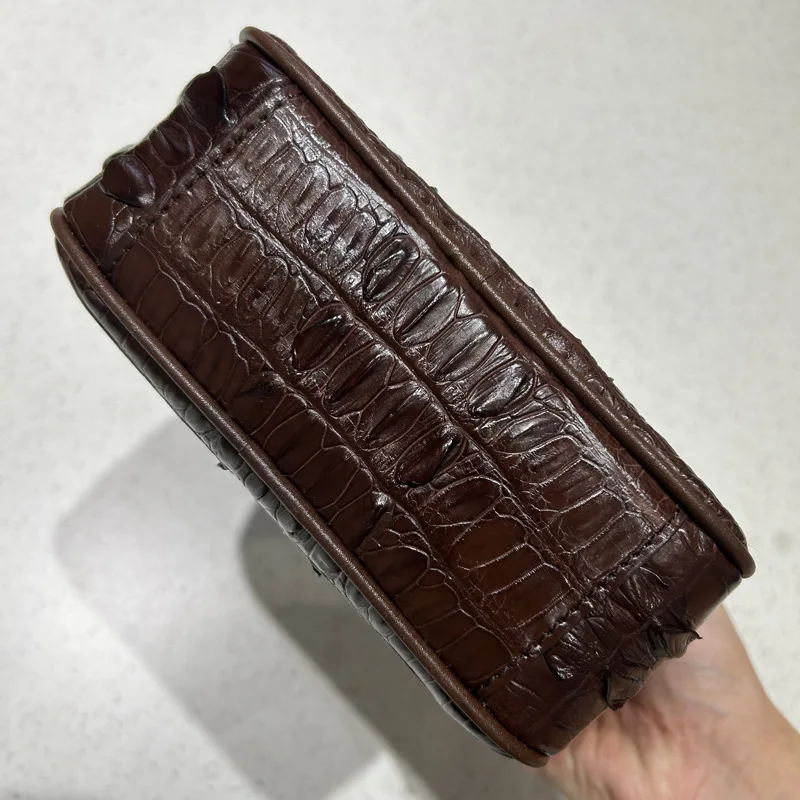 2025 New Crocodile Leather Skull Shoulder Bag For Men's Casual And Versatile Real Back Bone Leather Crossbody Bag 45 - view 6