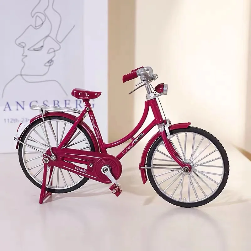 New 1:10 High Simulation Retro Mountain Bike Bicycle Model Nostalgic Bicycle Alloy Gift Ornament Adult Gift Collection Ornaments