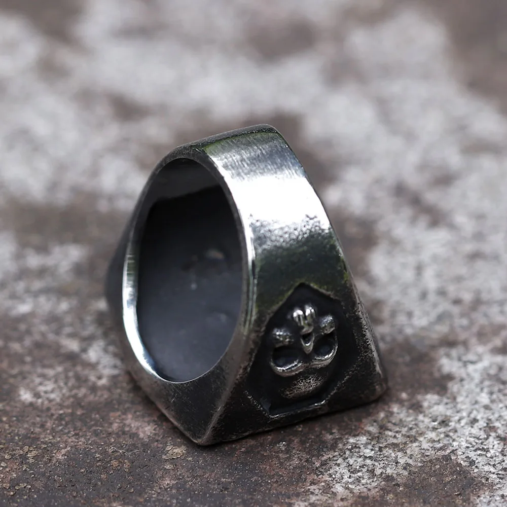 2024 NEW Men\'s 316L stainless-steel rings Punk rock Fashion 13 Letter RING for teens gothic fashion Jewelry Gift free shipping
