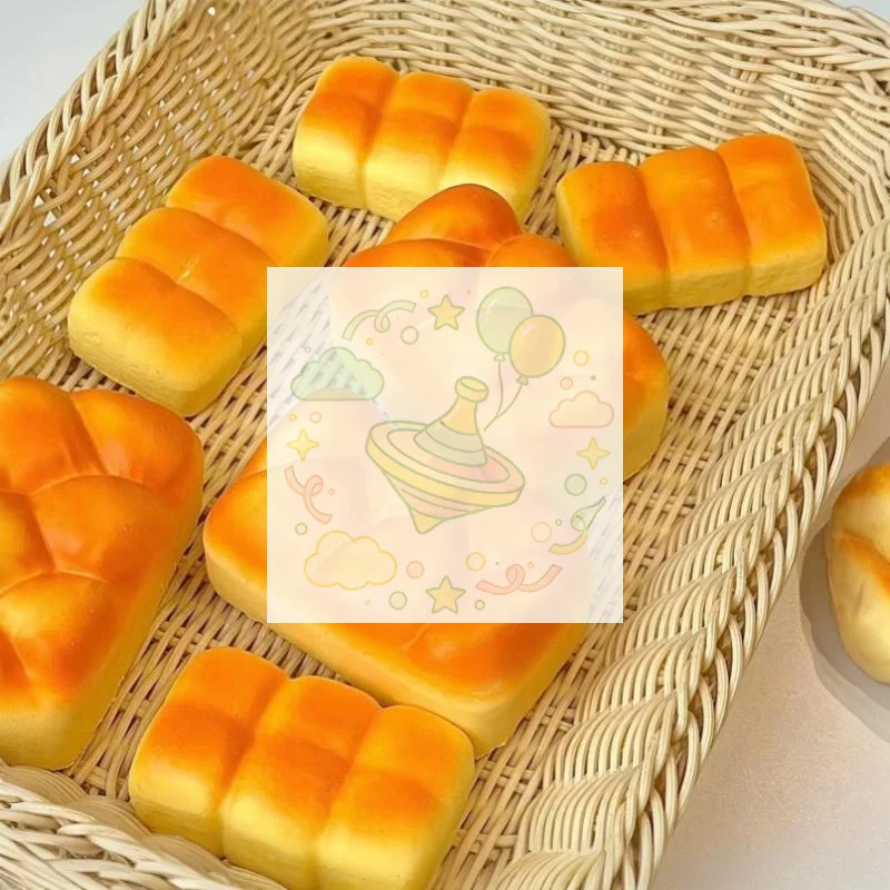 Slow-rising Abdominal Muscles Bread-shaped PU Toy Realistic Design For Stress Relief Kids Play Party Favors