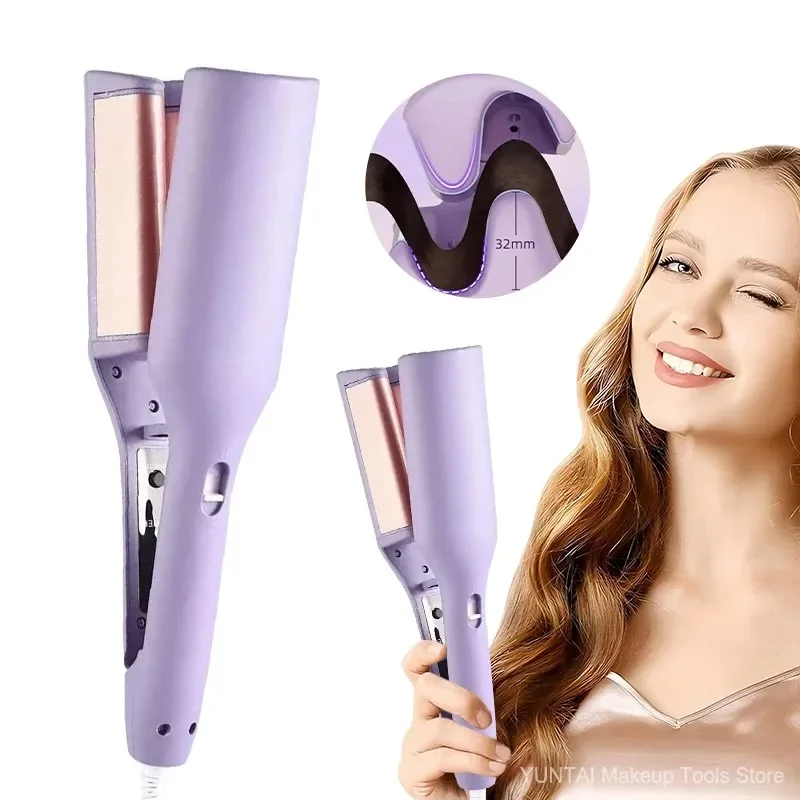 

32MM Hair Curler Curling Tool Egg Roll Lasting Styling Fast Heating Deep Wave Electric Curling Iron 4 Temperature Adjustable