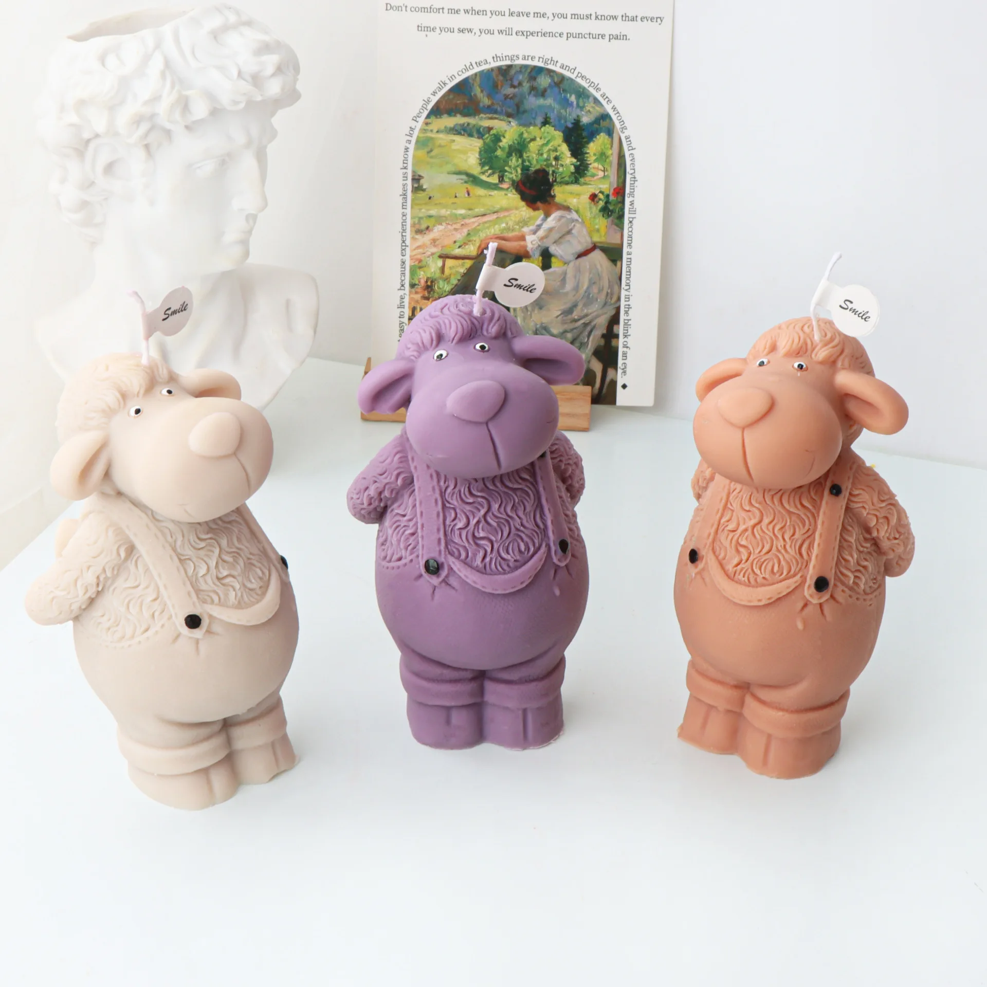 Dr. Sheep Candle Silicone Mold for Handmade Chocolate Decoration Gypsum Aromatherapy Soap Resin Candle Silicone Mould