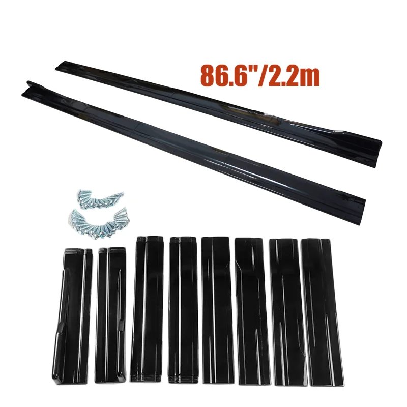 Voor Mercedes-Benz A-klasse AMG A35 A45 A220 A180 W177 Hatchback 2018 + Side Rokken Uitbreiding Diffusers Gloss zwart 8 Stuks