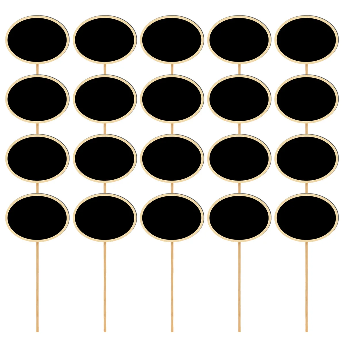 

20Pcs Wooden Mini Chalkboard Toppers Writeable Garden Plant Markers for Outdoor Indoor Use Holiday Party Wedding Centerpiece