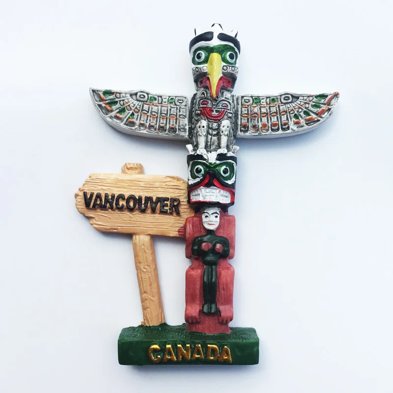 American Style Fridge Magnet Vancouver Canada Eagle Carving Refrigerator Sticker Travel Souvenir home Decorative Crafts