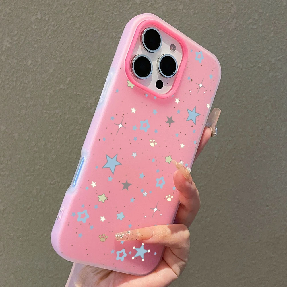 Stars & Paw Prints Shockproof Case for Redmi Note 14 Pro Plus 5G, 12S, 14C, 12, 13C 4G product photo