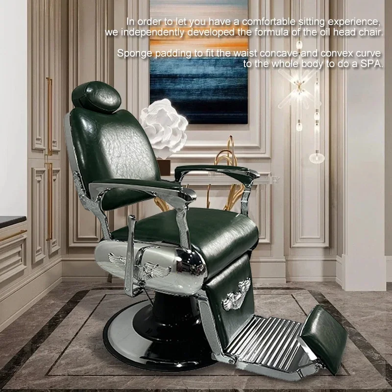 Hot Sale Portable Barber Chair with Spare Parts Cheap and Convenient Wholesale Barber Chair Quality Leather Furniture