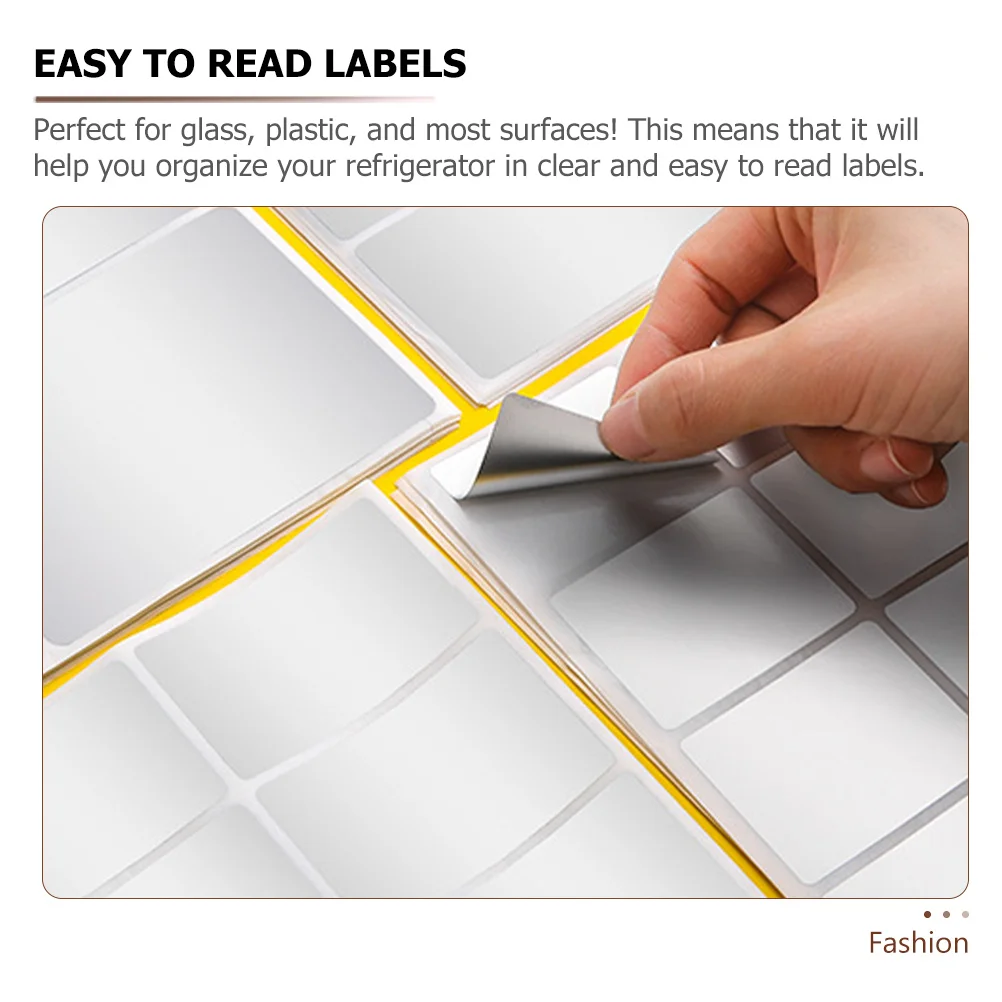 12 Sheets Waterproof Label Paper For Bottle Food Storage Freezer Write On Labels Kitchen Organization Multi-Function Stickers