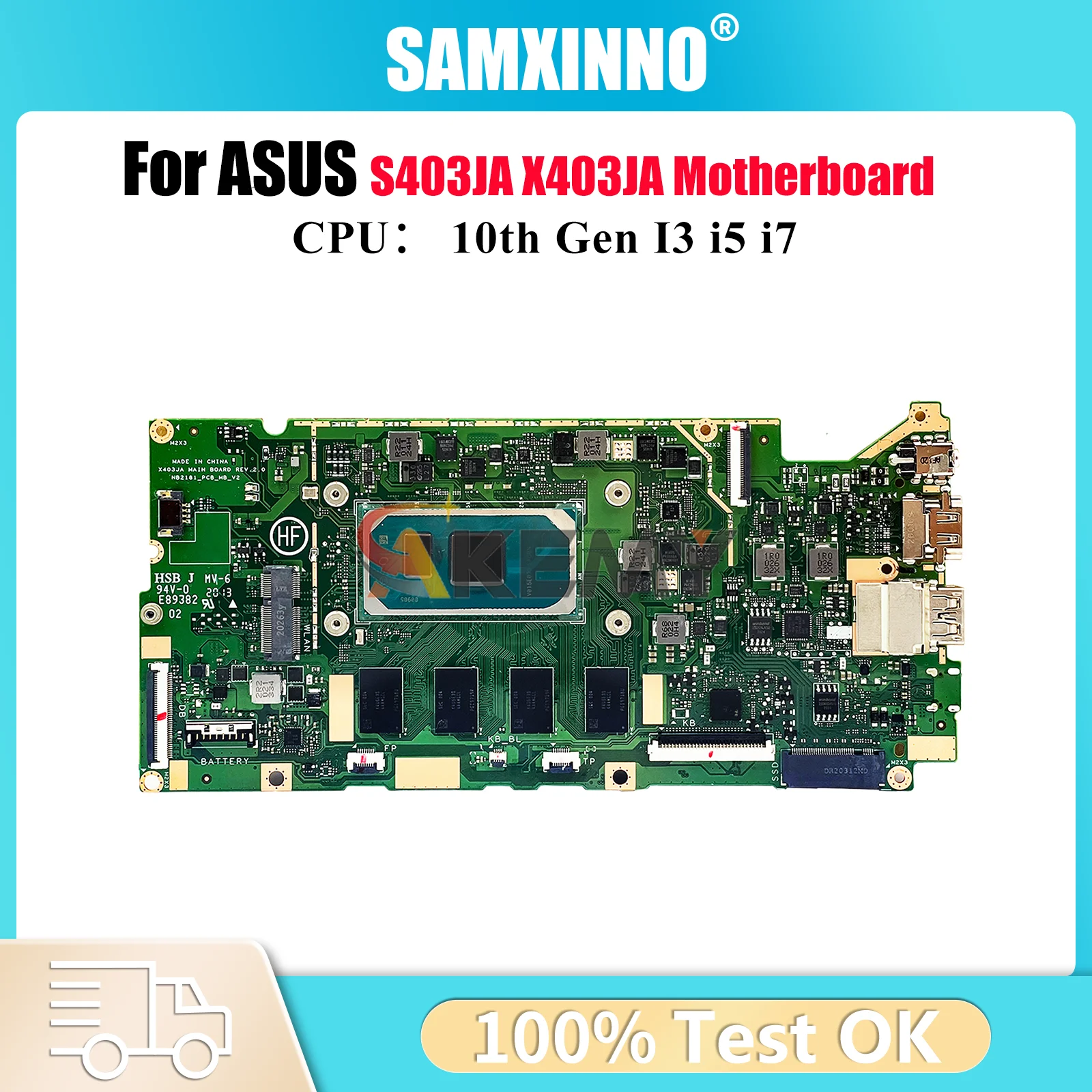 

X403JA Материнская плата для ноутбука ASUS VivoBook X403JA X403J S403JA Материнская плата для ноутбука с 10-го поколения I3 i5 i7 tests ОК быстрая доставка