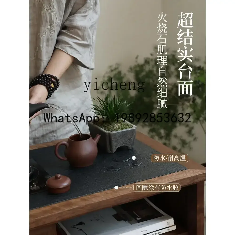 X3   New Chinese Style Solid Wood Black Walnut Tea Cabinet Kettle Home Living Room Tea Table Tea Side Table