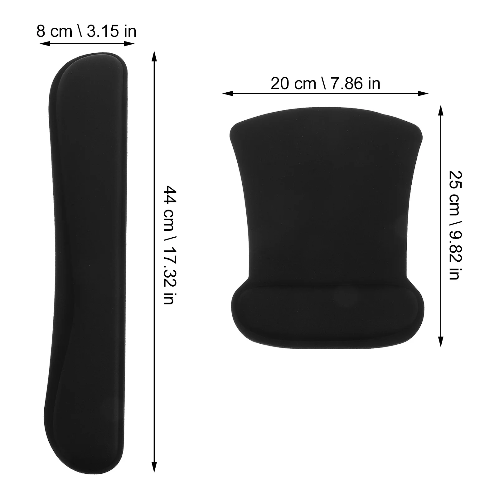 

2 pcs Memory Foam Keyboard Support Set Ergonomic Non-Slip Wrist Cushion For Computer Gaming Smooth Surface Mouse Pad Cartoon