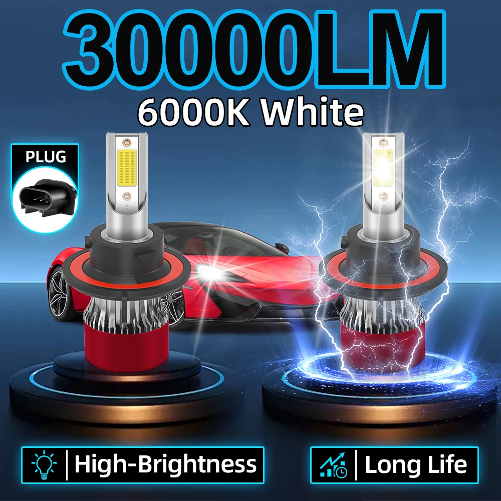 2Pcs H13 Led Car He…