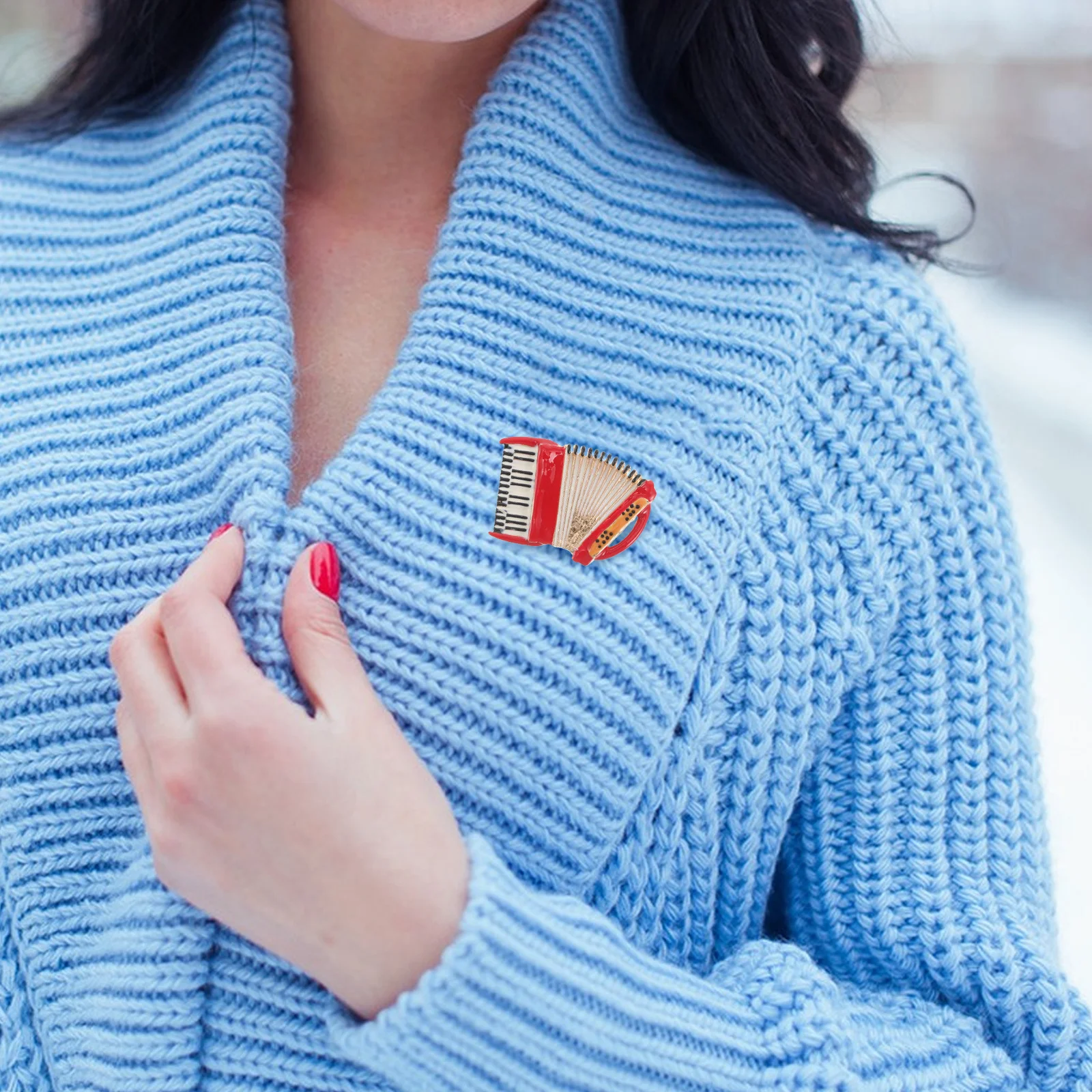 

Accordion Brooch Alloy Musical Instrument Lapel Pin For Shirt Suit Coat Scarf Shawl Dress Apparel Accessory