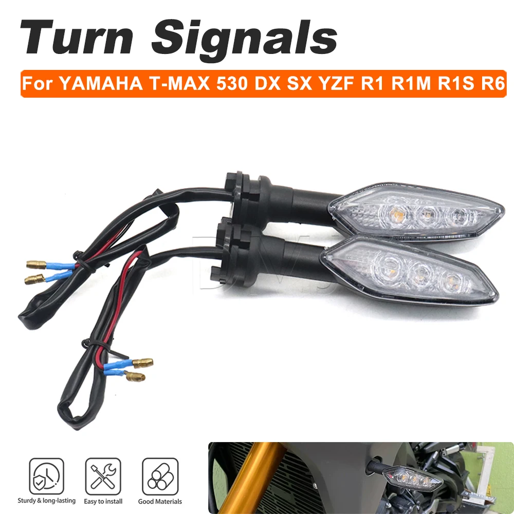 Fit For YAMAHA T-MAX 530 DX SX YZF R1 R1M R1S R6 2015-2020 Motorcycle Accessories Front Rear Turn Signals Light Indicators
