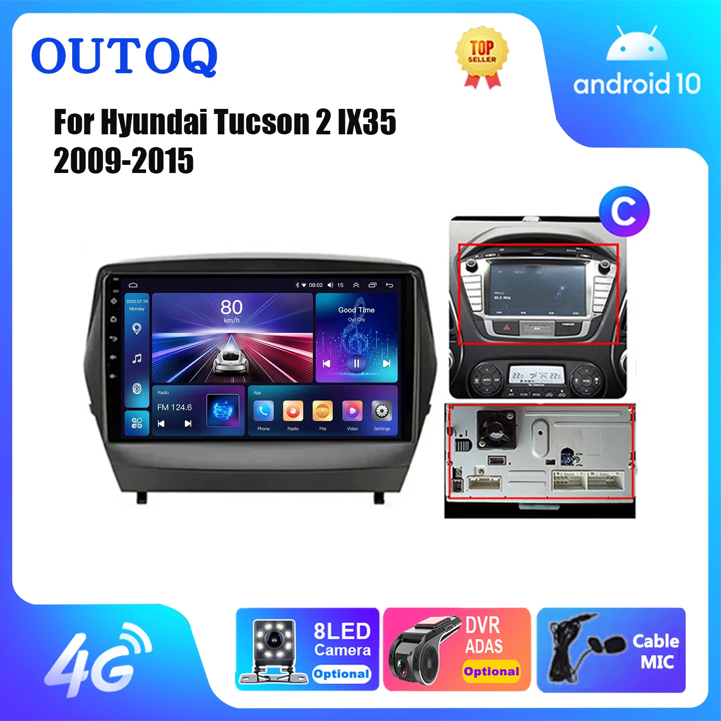 

for Hyundai Tucson 2 LM IX35 2009-2015 4G 2 Din Android Car Radio Carplay Auto Multimedia Video Player Navigation GPS Head Unit