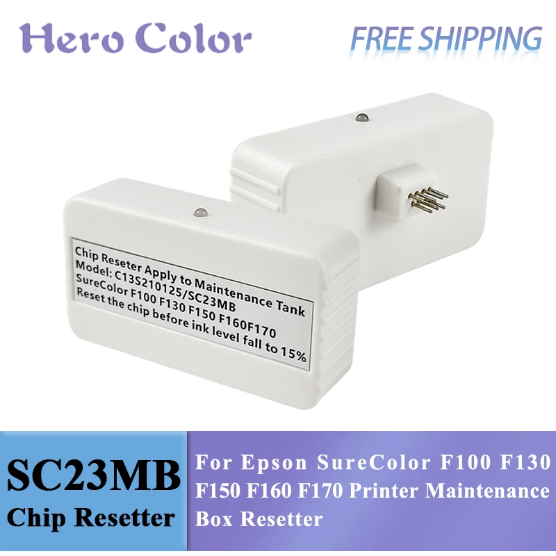 

1PCS/2PCS SC23MB Maintenance Tank Chip Resetter For Epson SureColor F100 F130 F160 F170 SC-F100 SC-F130 SC-F160 SC-F170 Printers