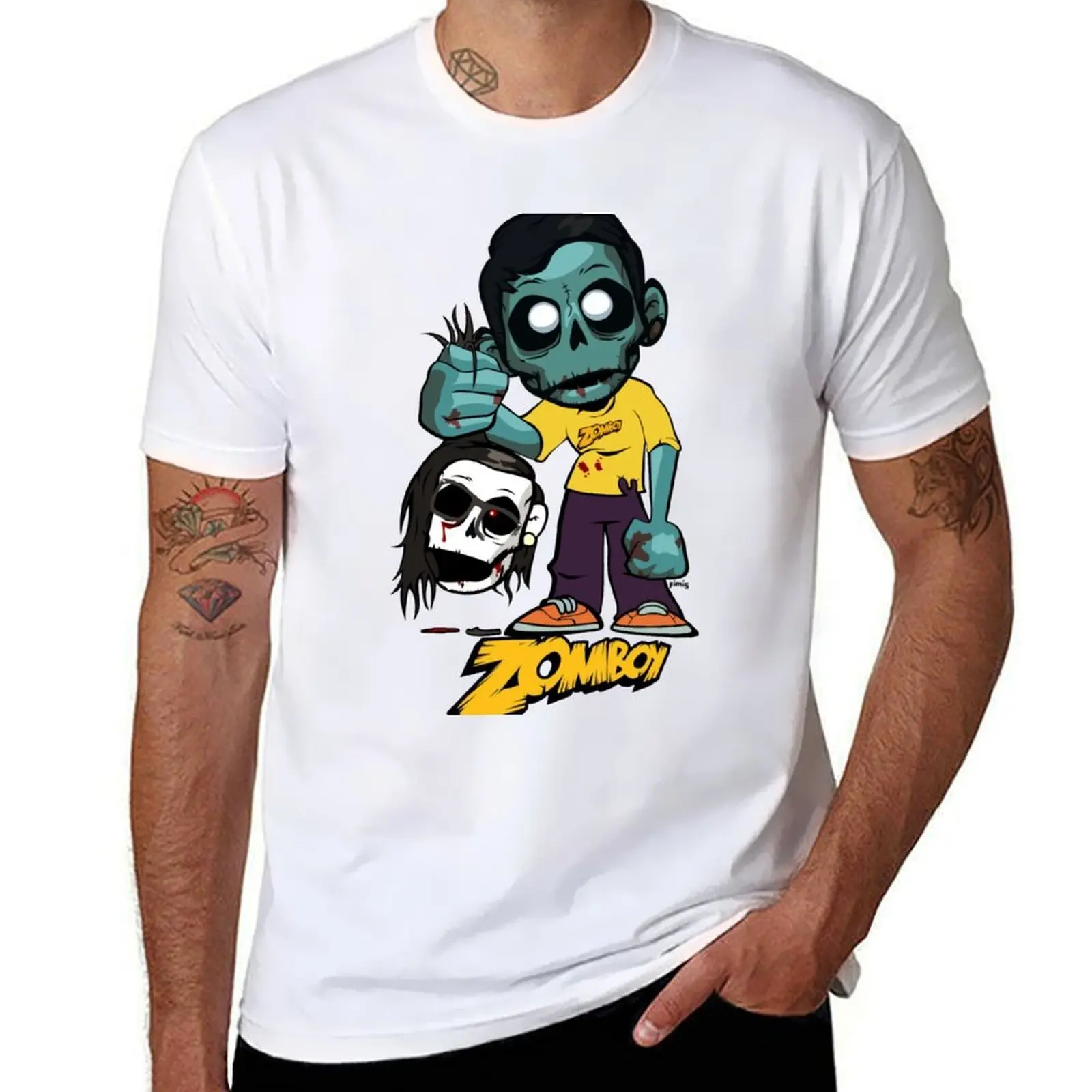 

Zomboy with Skrillex T-Shirt t shirts for man cotton funny man t shirt graphic T-Shirt