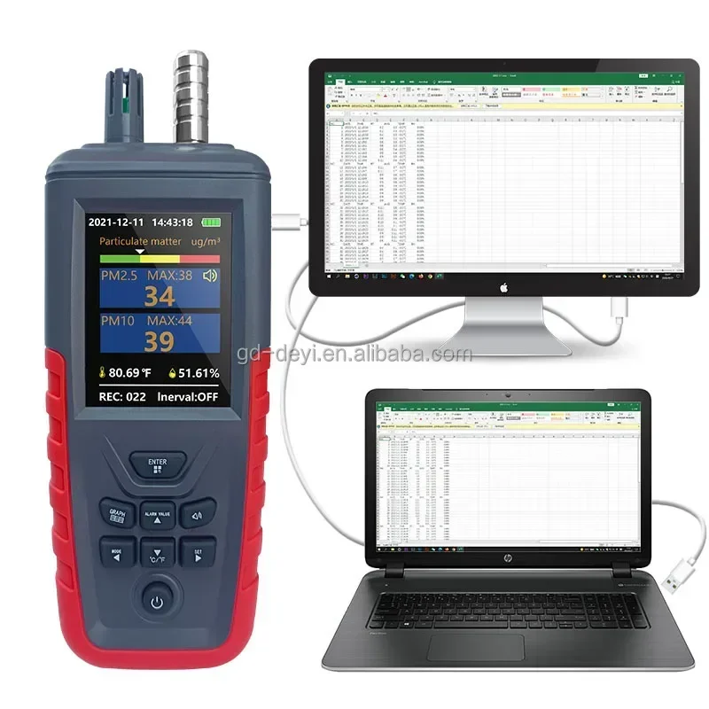 

2025air quality system equipment pm2.5 sensor pm10 detector device outdoor product portable detector with data output