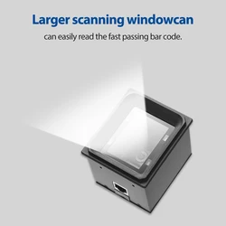 Fixo Mount Scanner, Access Control Quiosque Vending Reader, Alto Desempenho, Versão 2D, EP3000