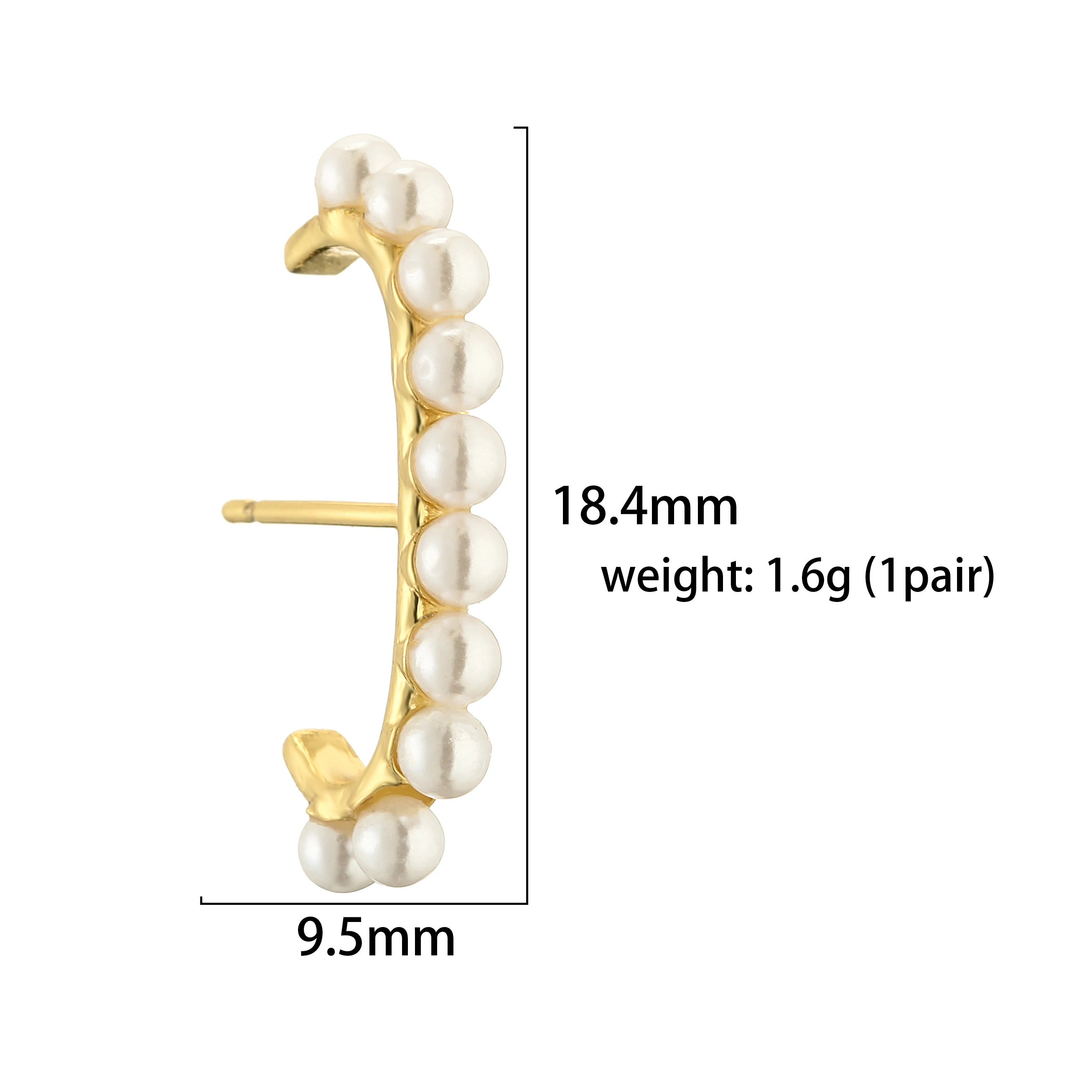 HECHENG,Elegant Artificial Pearl Brass Hoop Earrings New Fashion Jewelry Party Sweet Accessories For Woman Gift