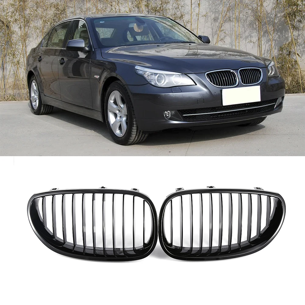 

Передняя широкая решетка радиатора, подходит для BMW E60 E61 520d 520i 523li 2004 2005 2006 2007 2008 2009, сменные аксессуары для бампера