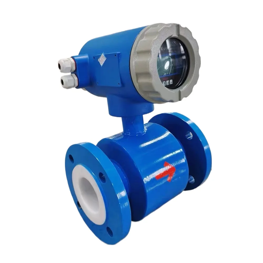 Integrated intelligent electromagnetic flowmeter digital display sewage liquid sensor Electronic metering equipment Pip