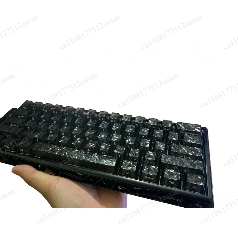 Win60He Carbon Fiber Keyboard, Magnetic Hot Swap, Custom RGB Lights, Driver Support Auto Stop On Release