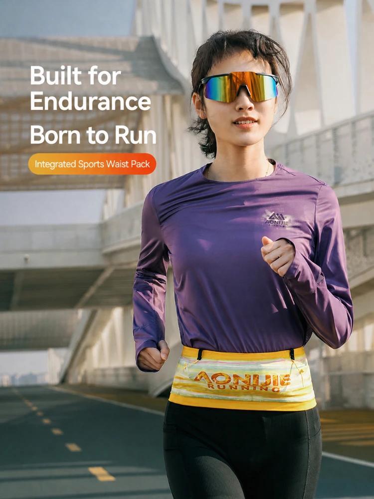 AONIJIE W8145 Professional Trail Running Waist Pack Lightweight Elastic Sports Belt Marathon Hydration Fanny Pack Phone Pouch