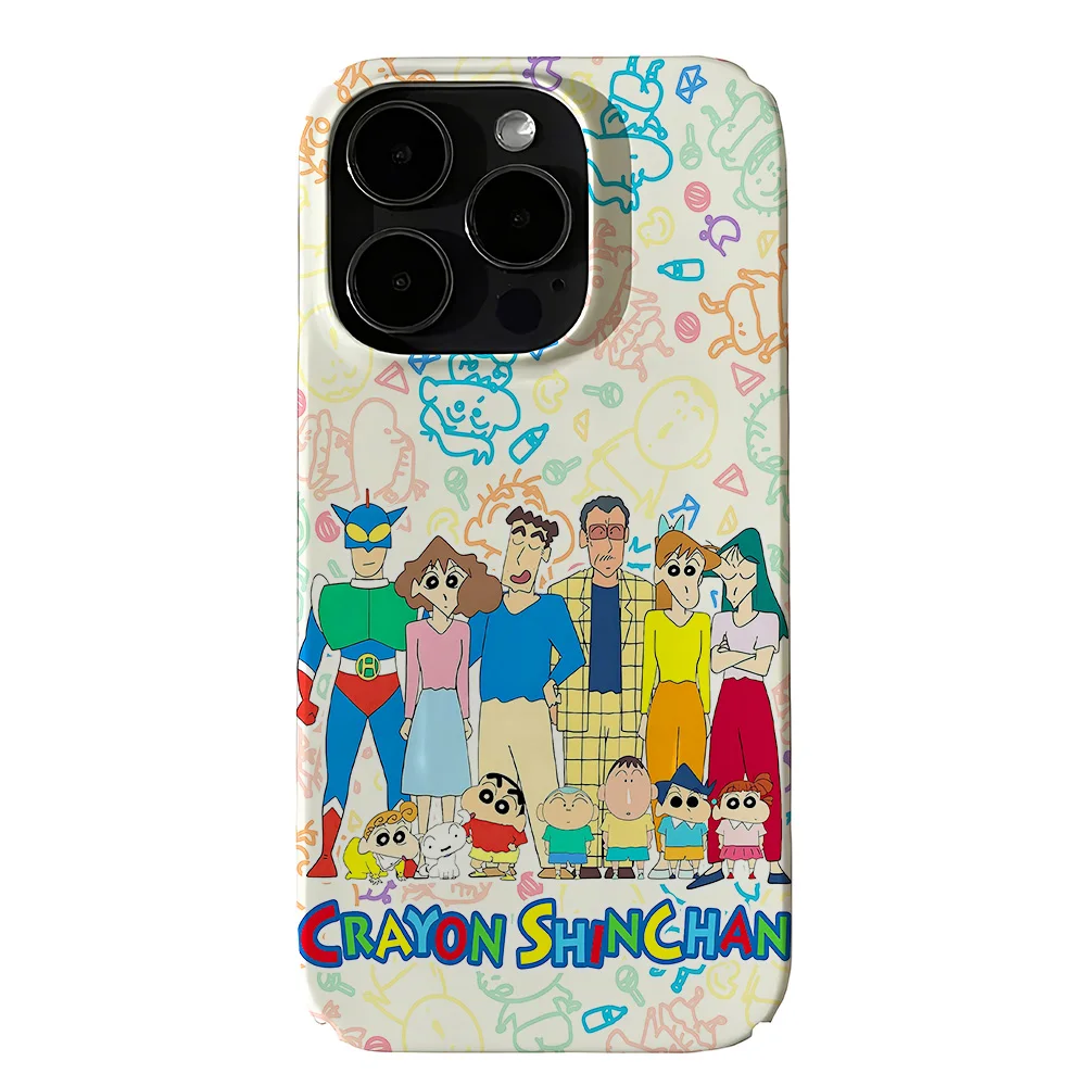 Cute Anime N-Noharas Shinnosukes Phone Case for IPhone 16 15 14 13 12 11 Pro Max XS XR XSMax 6 7 8 Plus Glossy HD Hard PC Cover