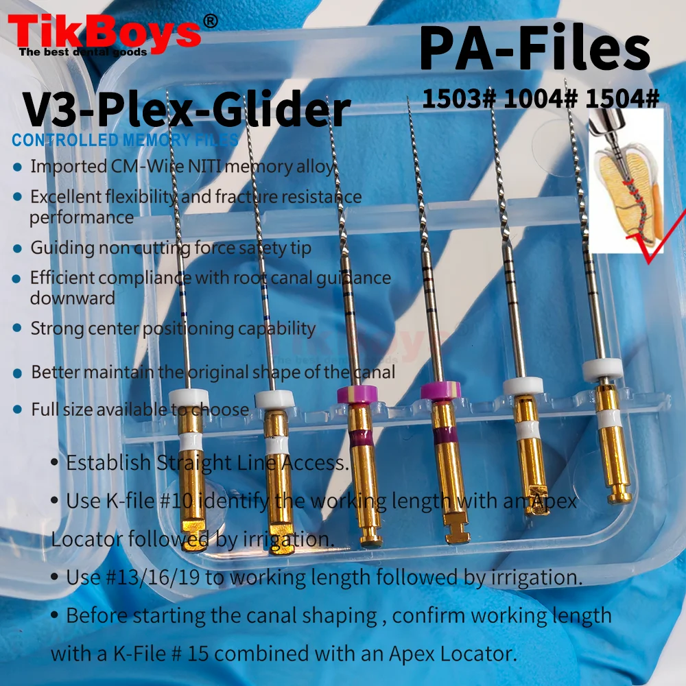 Dental Endodontic Glide Path Files 1302 1602 1902 0.02Taper NiTi Rotary Endo Files Flexible Root Canal Pathfinder Instrument