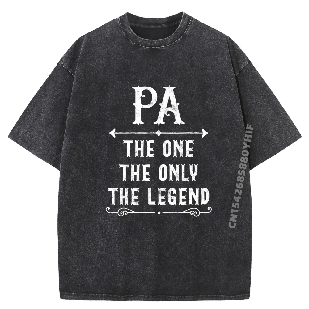 

Футболки с принтом Pa The One The Only, мужские футболки с рисунком в стиле хип-хоп, мужские свободные потертые рубашки, уличная одежда