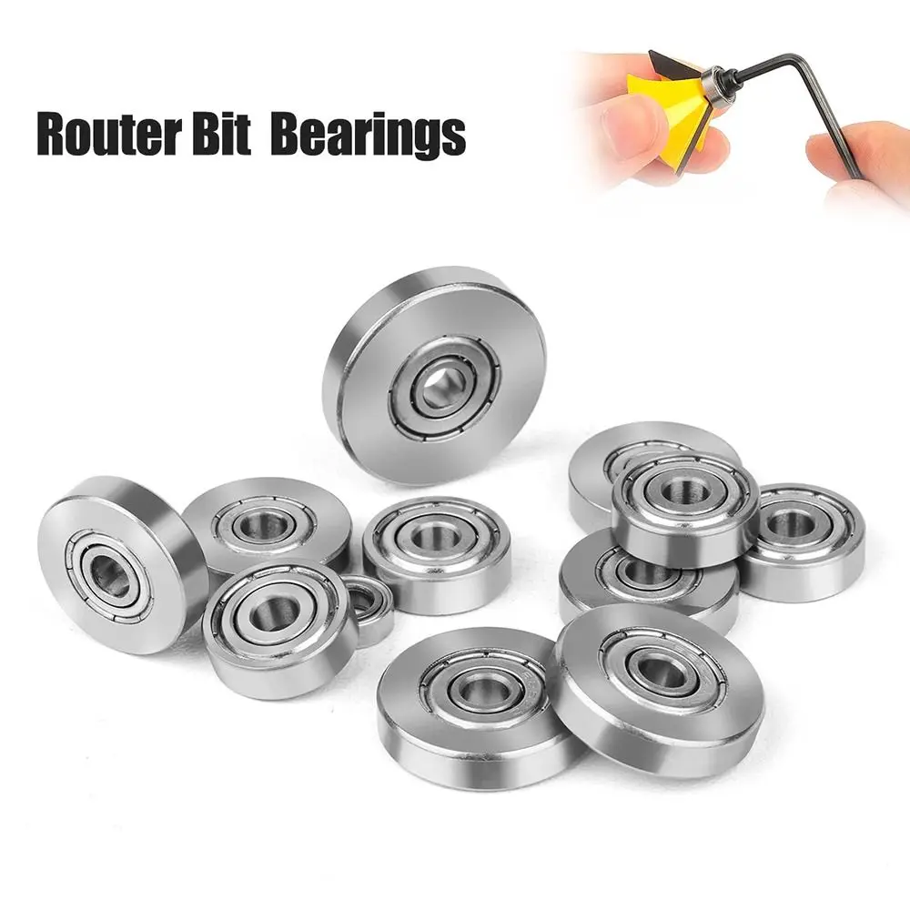 

Accessories Universal Router Bits Bearings Durable Chrome Track Guide Bearing Repairing Ball Bearing
